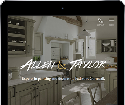 Cornwall Web Designers built the Allen and Taylor painters and decorators website.