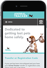 Web Designers from Cornwall built the Animal Tracker pet microchip website.