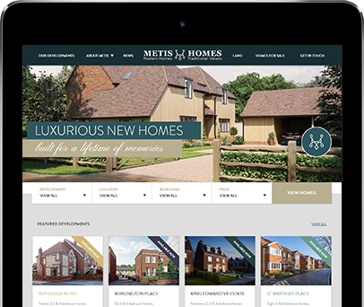 Cornwall Web Designers built the Metis Homes website.