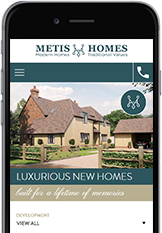 Web Designers from Cornwall built the Metis Homes website.